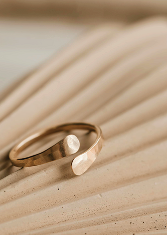 An open ring handmade by Hello Adorn, the perfect statement ring to add to your ring stack.