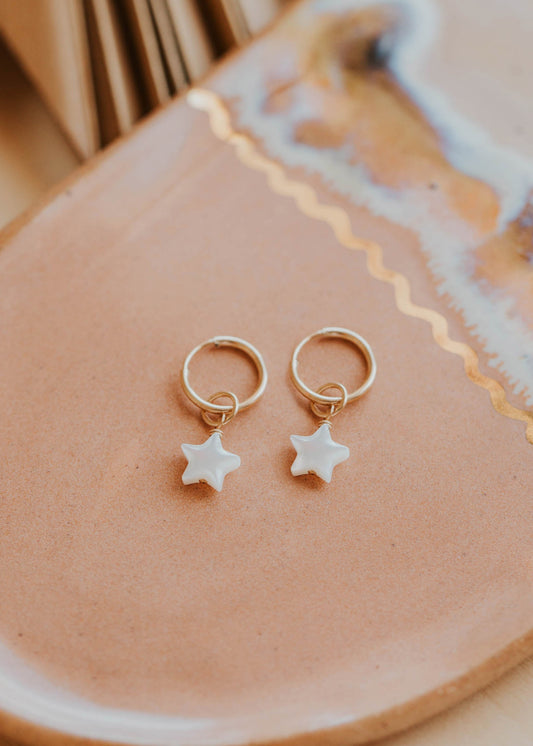 Star Mother of Pearl Charms