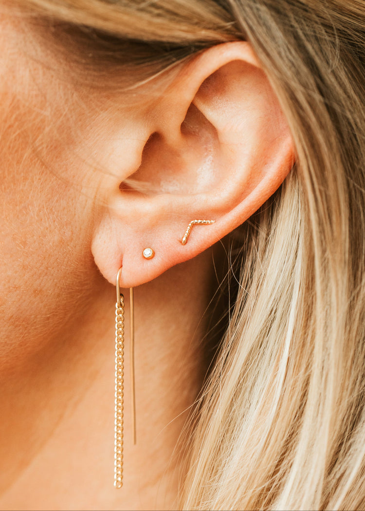 Tiny V Ear Climbers