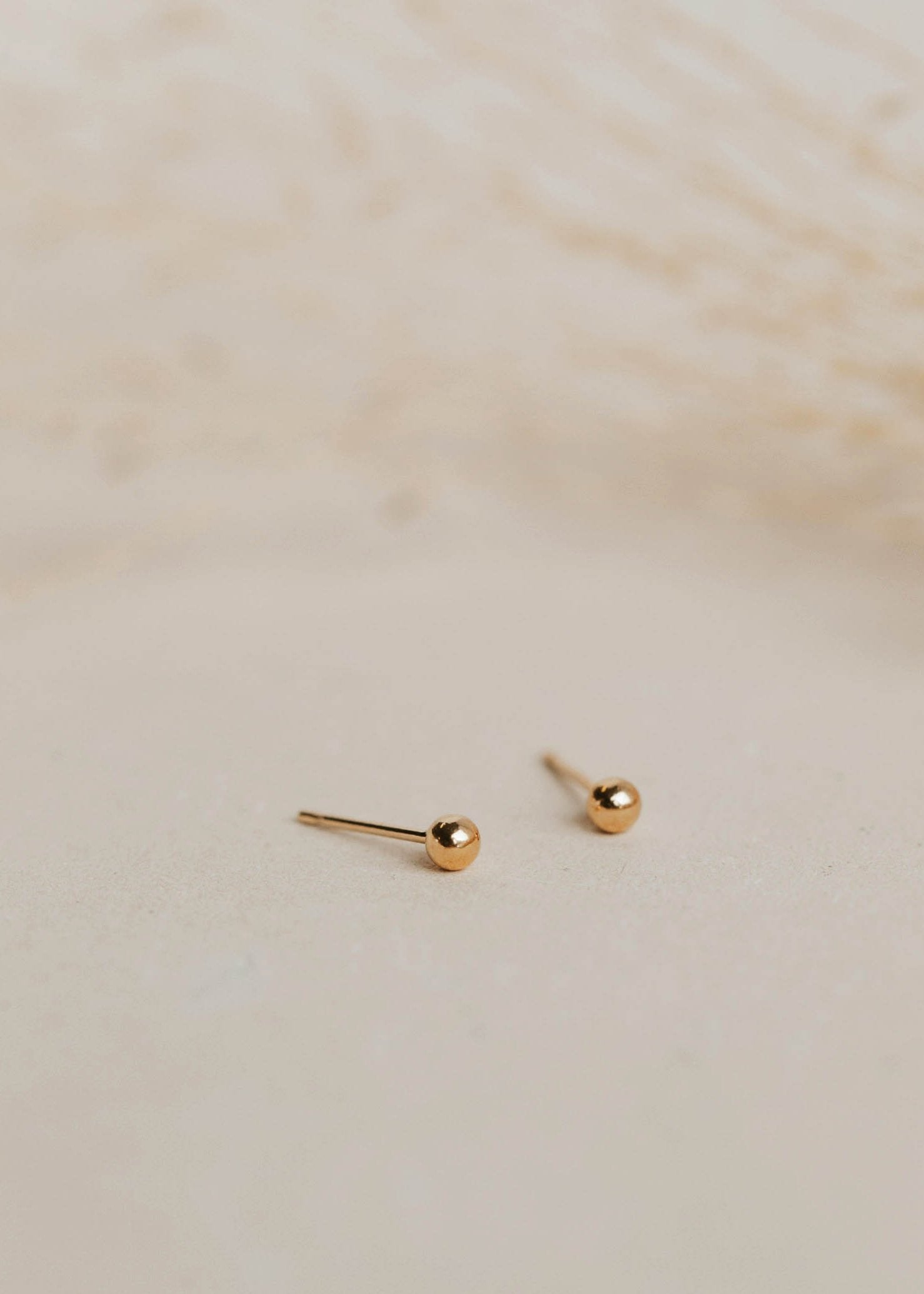 KEZEF 7-Size Rose Gold Plated Over 925 Silver Ball Stud Earrings Set – High Polish Round