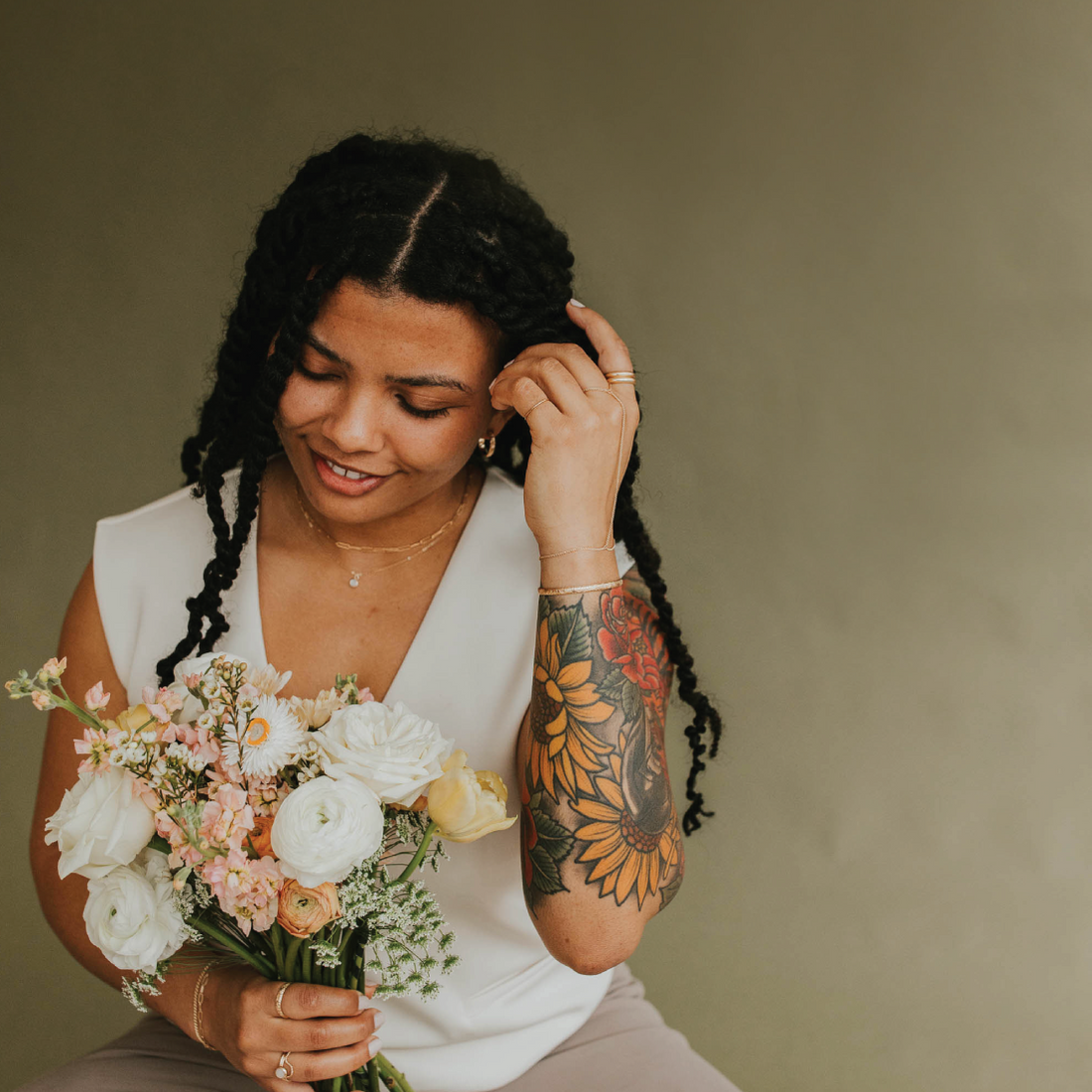 The April Edit by Hello Adorn features minimal, handmade jewelry with floral details.