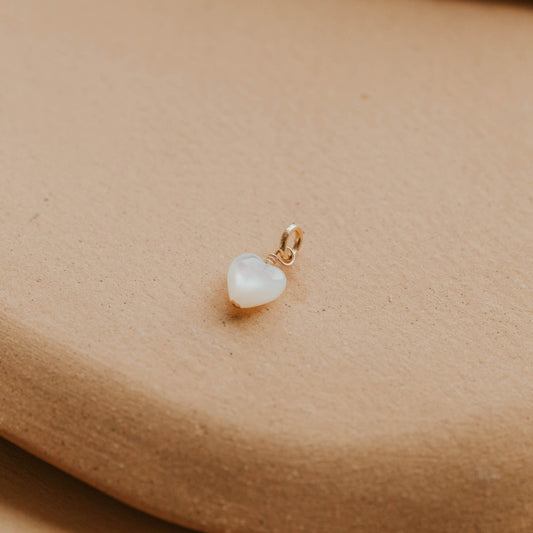 Mother of Pearl Heart Charm