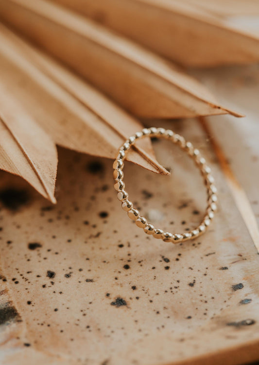 Confetti hammered ring by Hello Adorn.