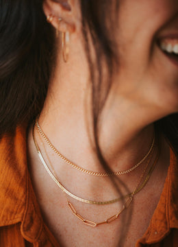 STAR CARABINER LAYERED CHAIN NECKLACE – Aubree P. Boutique