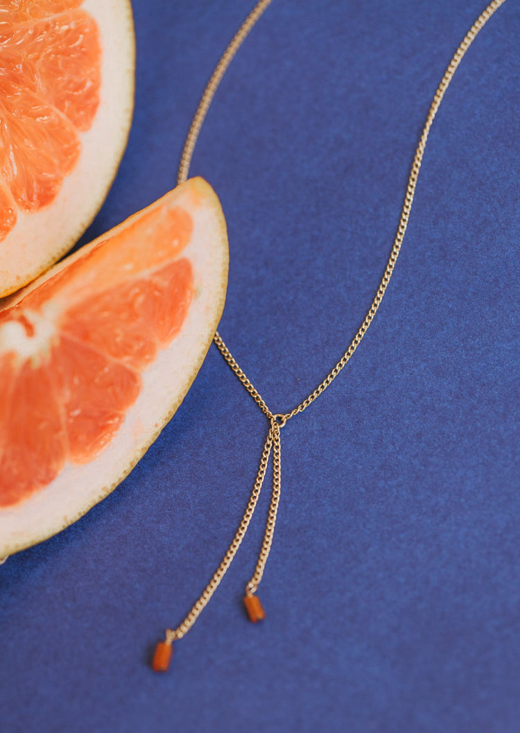 Gemma Lariat Necklace