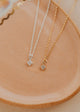 14K Gold Fill and Sterling Silver Grace Necklace by Hello Adorn - both metal options with CZ pendants
