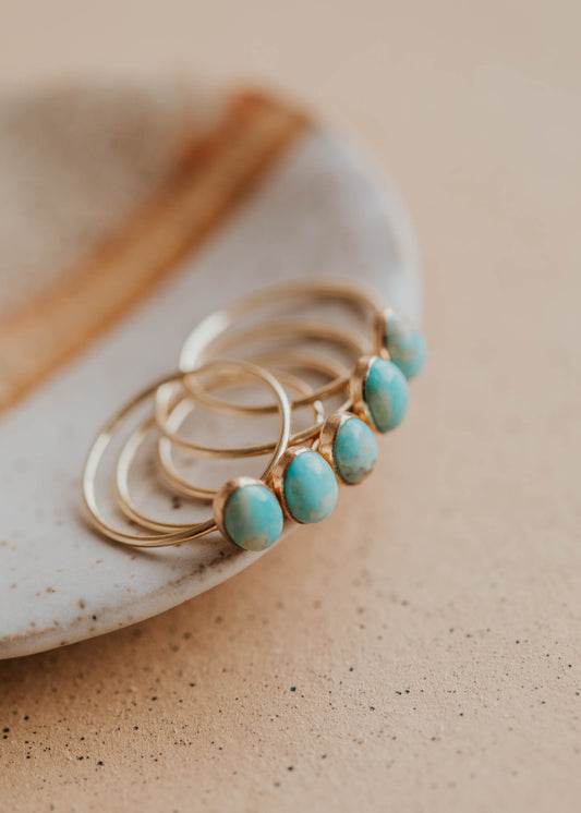 turquoise variation in rings