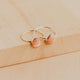 14K Gold Fill and Sterling Silver Rosalie Ring by Hello Adorn - two pink stone rings side by side on wood surface