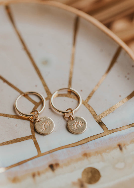 sunshine charms for hoop earrings handmade at hello adorn