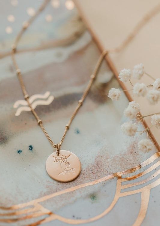 Gemini Necklace Zodiac In Bloom Hello Adorn