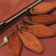 Rear View Leather Keychain