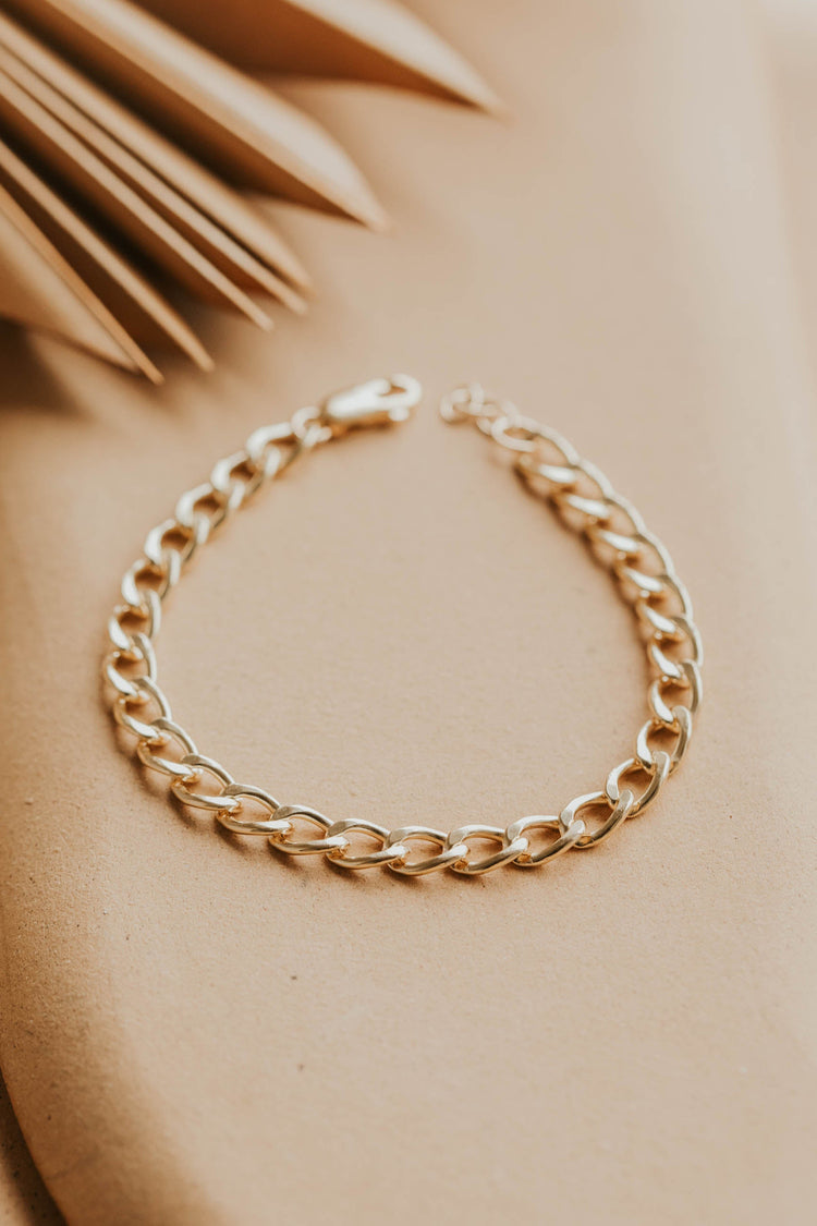 Hello Adorn Dylan chunky curb chain bold statement bracelet 14kt gold fill