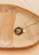 Gold Hello Adorn Mental Health necklace with circular pendants and meaning charms