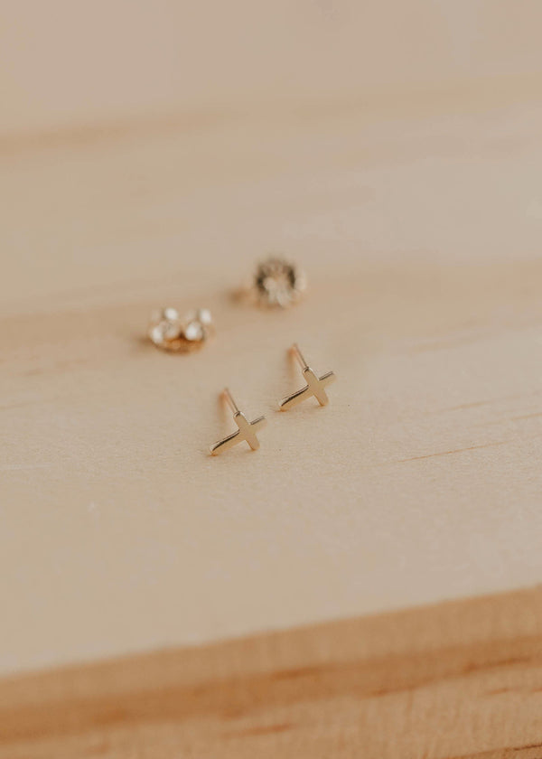 Tiny Cross Studs
