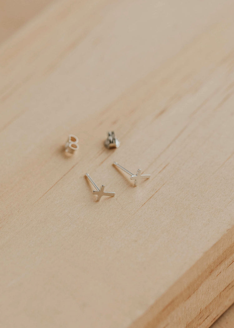 Tiny Cross Studs