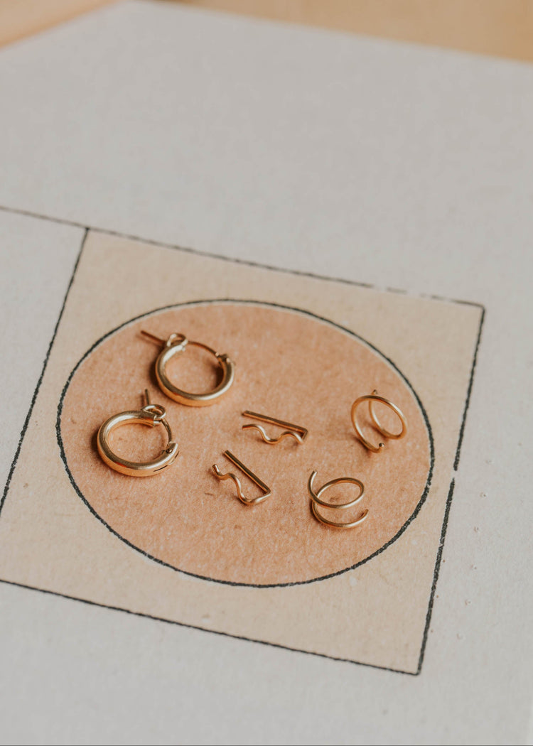 Hello Favorites Earring Set - Gold