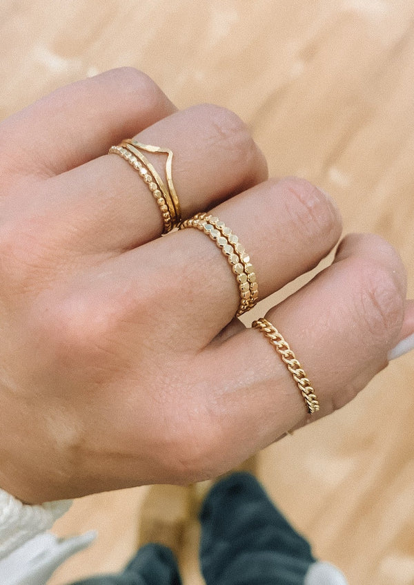 Dani Chain Ring, 14kt Gold Fill / US 9 by Hello Adorn