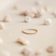 Stacking rings by Hello Adorn in 14k gold fill shown in the beaded ring style, this ring can also be used as a layering ring.