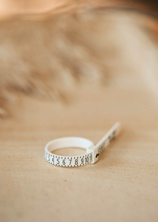 Ring sizer tool by Hello Adorn to determine your ring size.
