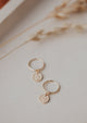 14kt Gold Fill Smiley Face Drop Hoop Earrings