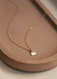 Small heart charm on a delicate 14kt Gold Fill necklace.
